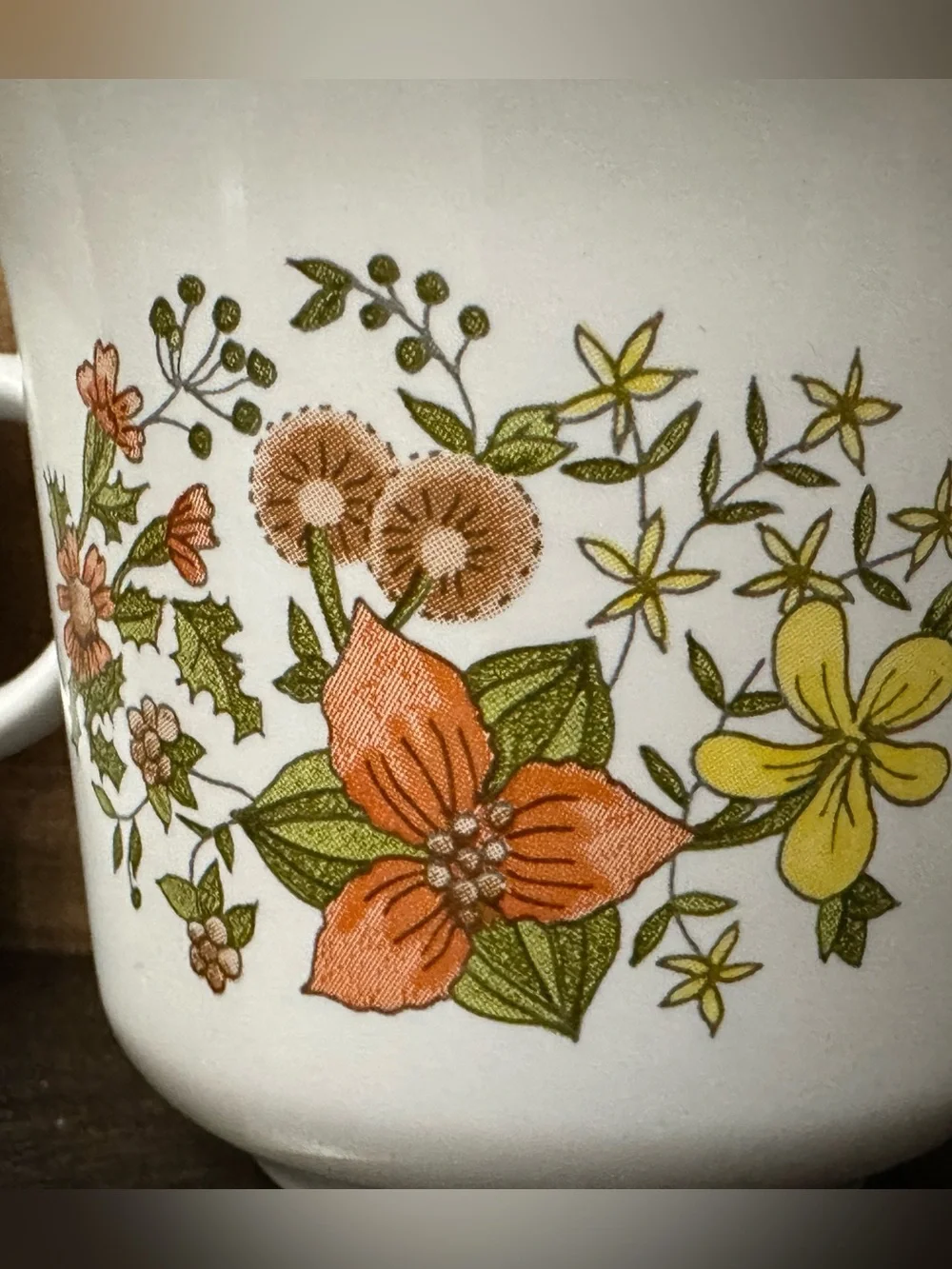 Vintage 1970’s Corning Indian Summer pattern cups set of 4